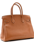 Taurillon Clemence Birkin 30 Gold