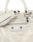 Agneau Arena Neo Cagole City Handbag Optic White