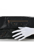 Agneau Giant 12 Rose Gold Hardware Envelope Clutch Anthracite