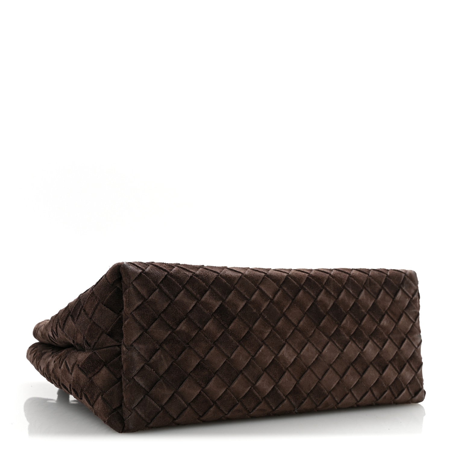 Suede Intrecciato Medium Andiamo Shoulder Bag Fondant