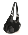 Tessuto Nylon Moon Shoulder Bag Black
