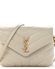 Calfskin Y Quilted Monogram Toy Loulou Crossbody Bag Crema Soft