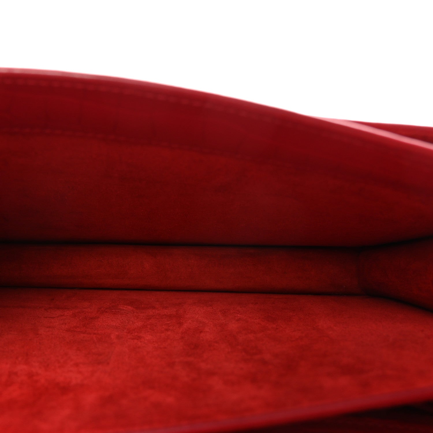Calfskin Crocodile Embossed Medium Monogram Sunset Rouge Eros