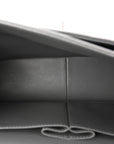 Caviar Quilted Jumbo Double Flap Grey