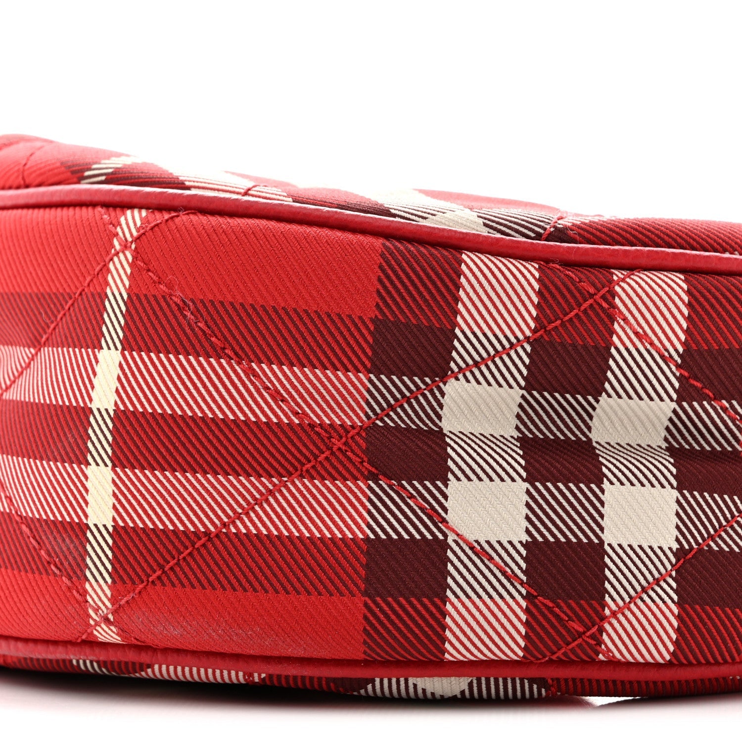 Nylon Horseshoe Crossbody Bag Crayon Red