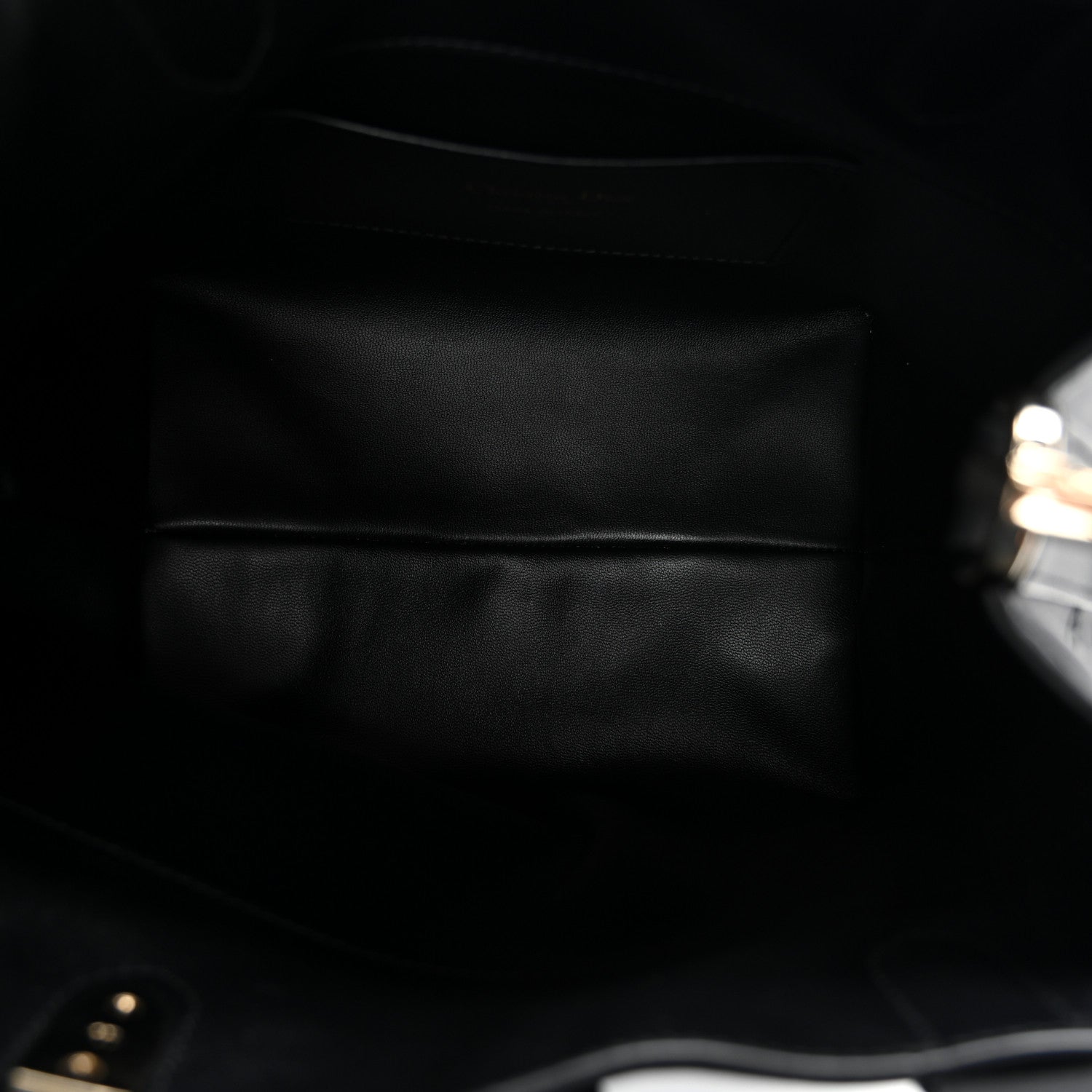 Smooth Calfskin Vintage Flat Macrocannage Small Toujours Vertical Tote Black