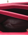 Lambskin Quilted Small Trendy CC Flap Dual Handle Bag Dark Pink