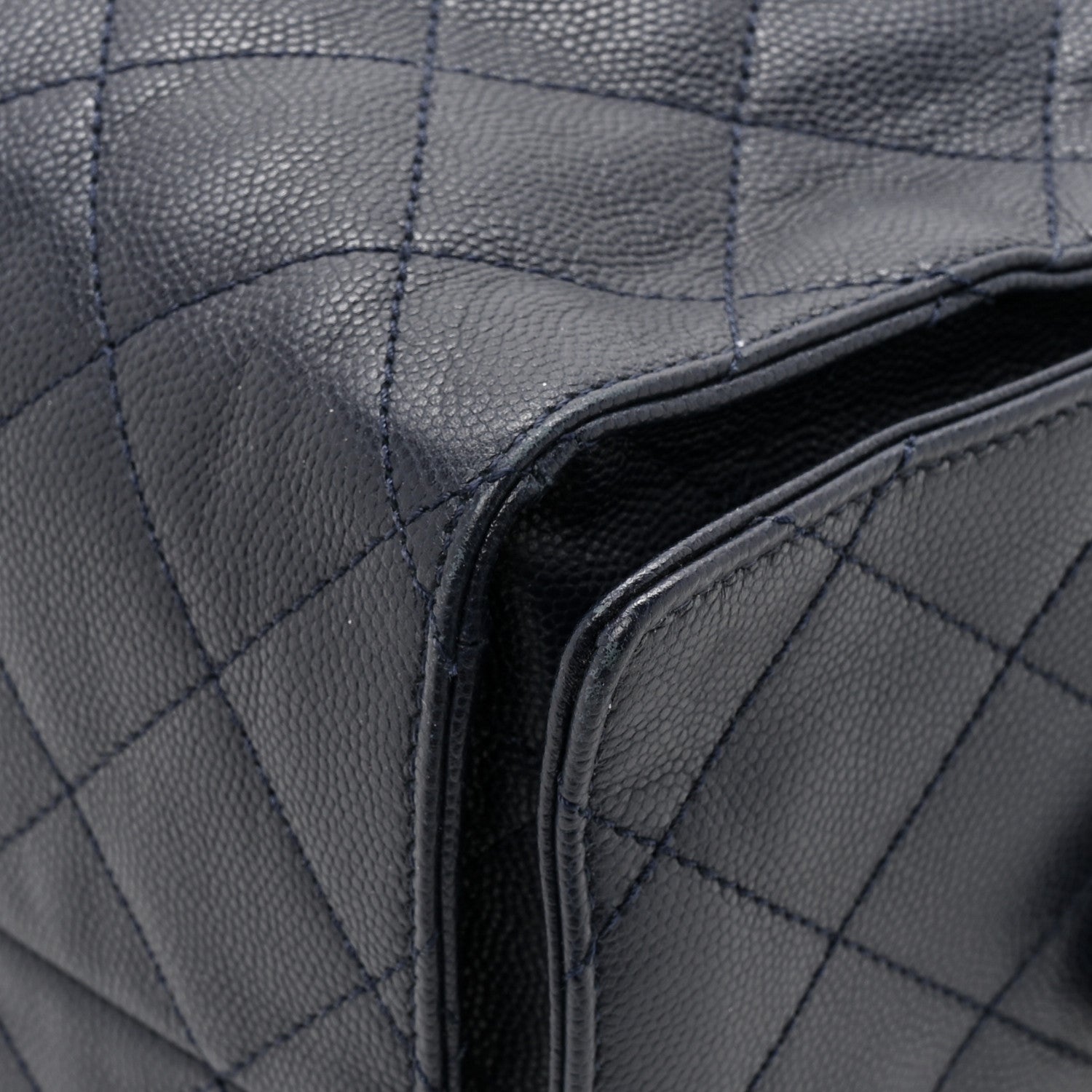 Caviar Quilted Medium CHNL 25 Handbag Dark Navy