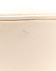 Lambskin Quilted CHNL 19 Round Clutch With Chain White