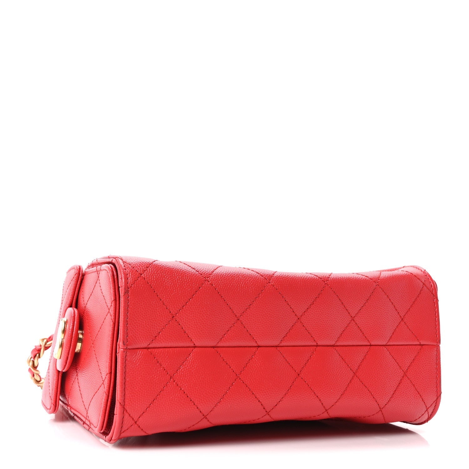 Caviar Quilted Mini CHNL 25 Handbag Red
