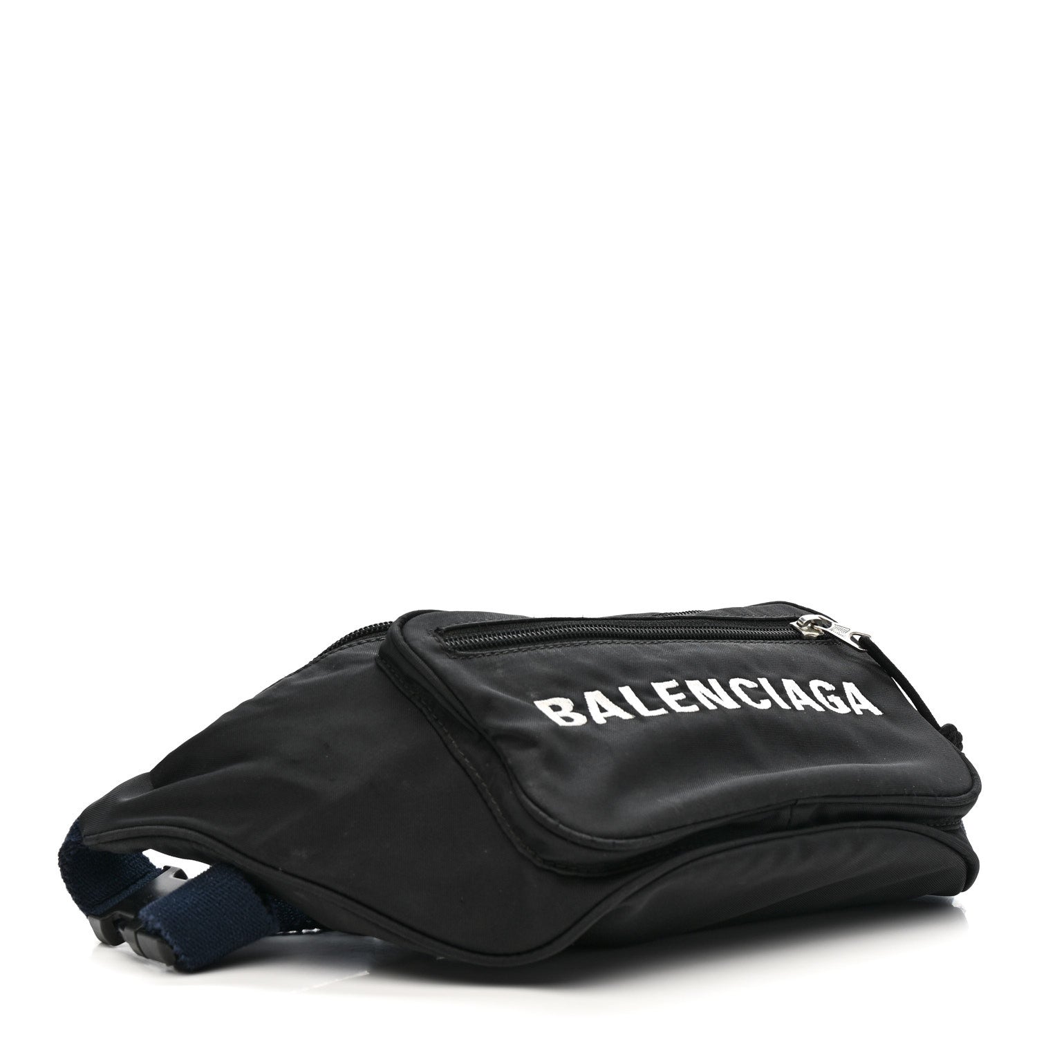 Recycled Sport Nylon Logo Embroidered Wheel Beltpack Black