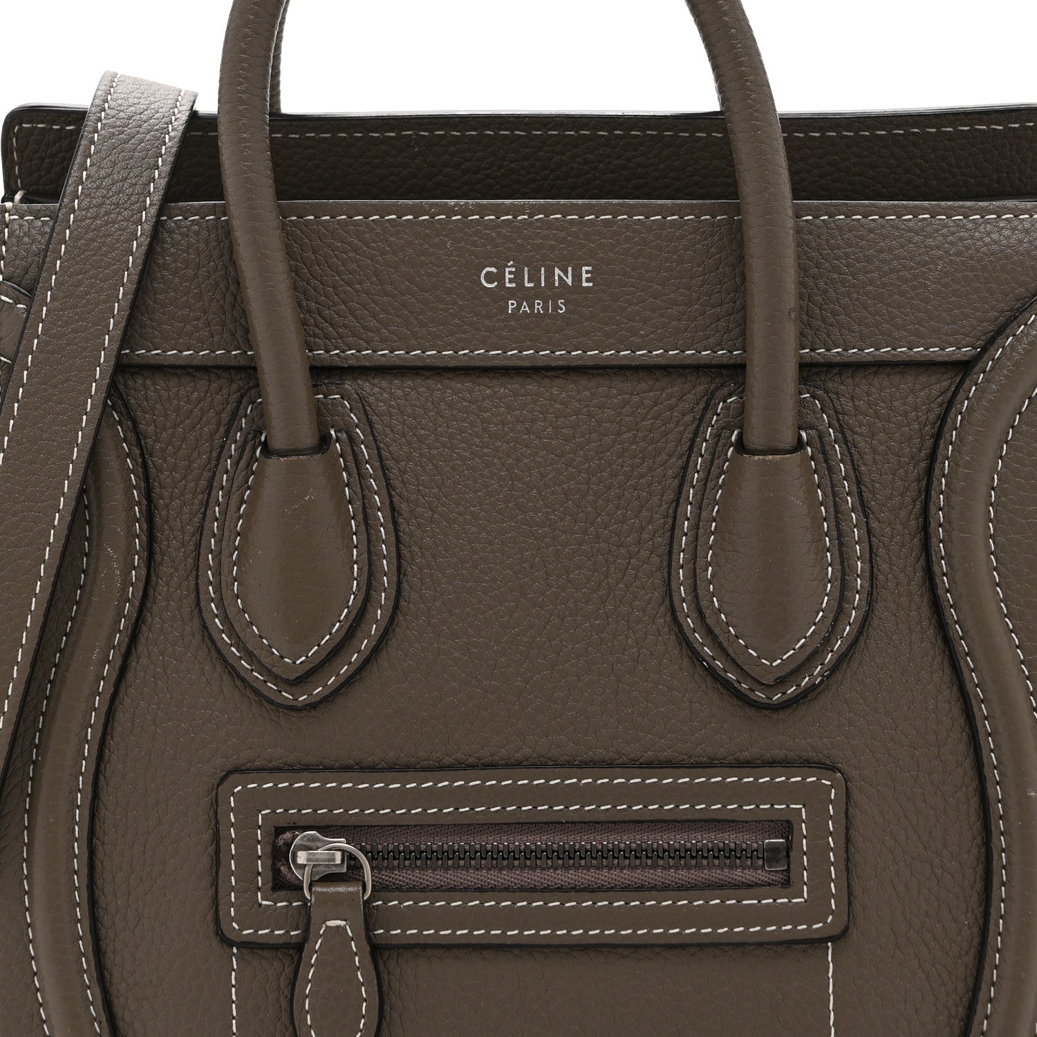 Drummed Calfskin Nano Luggage Souris