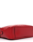 Calfskin Matelasse Medium GG Marmont Chain Shoulder Bag Hibiscus Red