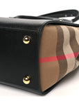 Calfskin Mega Check Small Banwell Tote Black