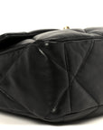 Lambskin Quilted Large CHNL 19 Flap Black