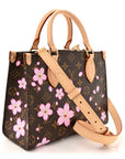 LV X TM Monogram Cherry Blossom Onthego PM Sakura Brown