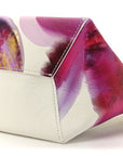 Crinkled Calfskin Future Floral Mini The Sack Bag White Multicolor