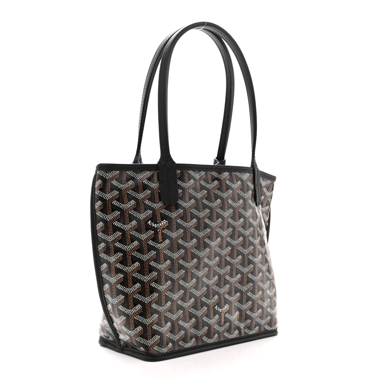 Goyardine Reversible Mini Anjou Black