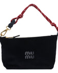 Velvet Pouch Bag Navy Amaranto