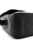 Caviar Quilted Maxi Double Flap Black