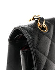 Caviar Quilted Maxi Double Flap Black