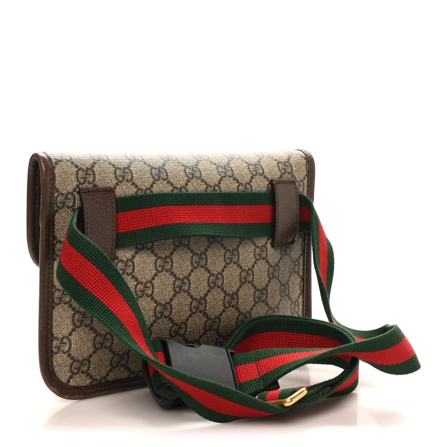 GG Supreme Monogram Neo Vintage Web Belt Bag Brown