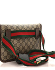 GG Supreme Monogram Neo Vintage Web Belt Bag Brown