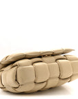 Lambskin Maxi Intreccio Padded Chain Cassette Crossbody Bag Porridge