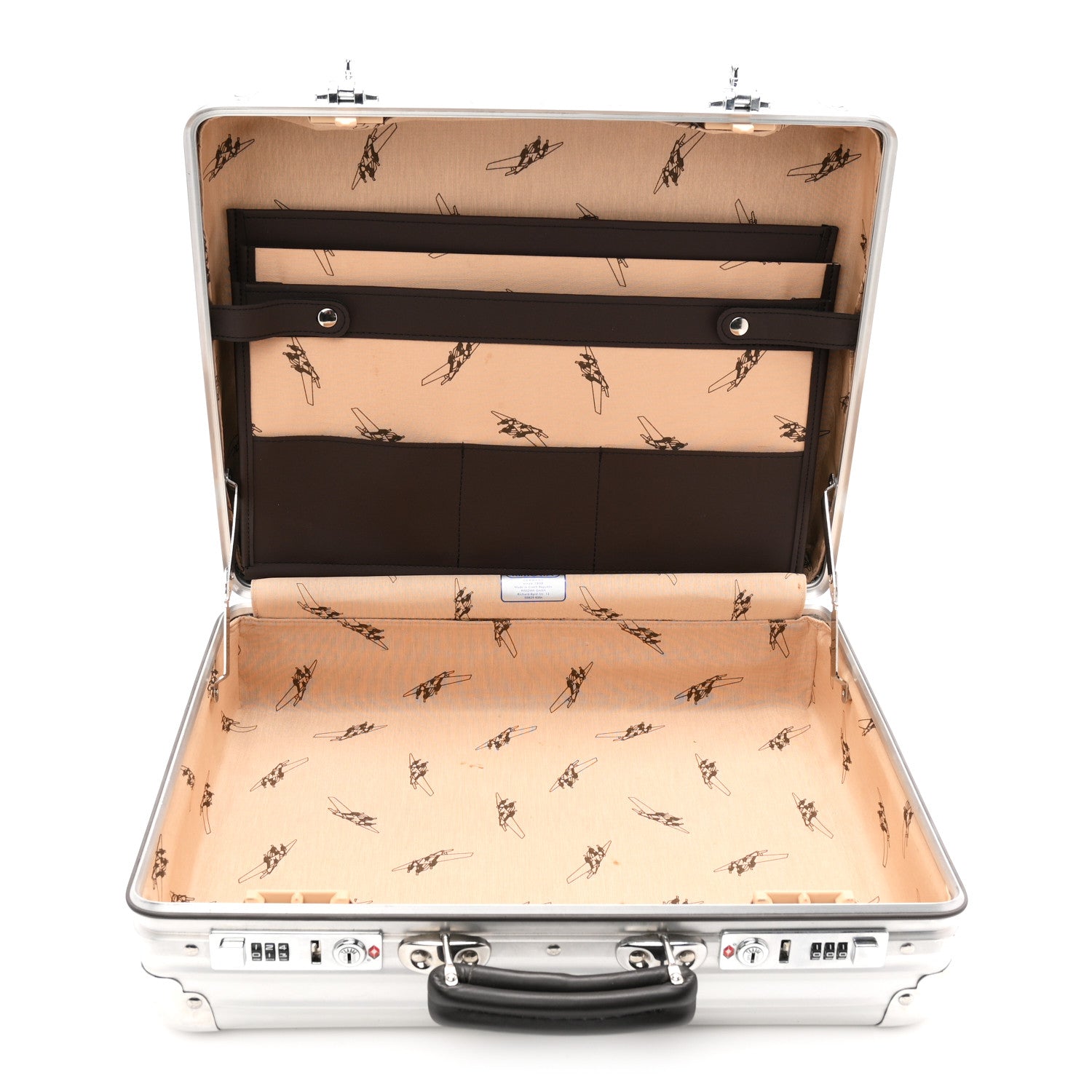 Aluminum Junkers F13 Collection Classic Flight Attache Briefcase Silver