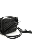 Calfskin Matelasse Monogram Monochrome Lou Camera Bag Black
