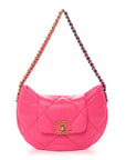 Lambskin Quilted CHNL 19 Hobo Pink