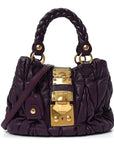 Nappa Matelasse Lux Coffer Bag Purple