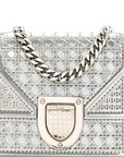 Metallic Patent Micro-Cannage Baby D1ORama Flap Bag Silver