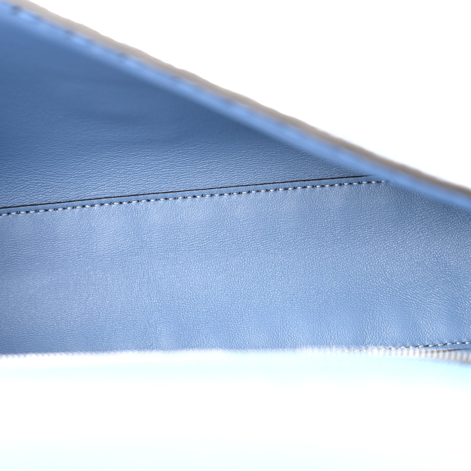 Cuoio Roma Sellerissima Nappa Sintetica Tape Stitch Baguette Placca Placca Argento Blue
