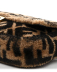 Shearling Vitello Dolce Macro FF 1974 Baguette Tobacco Black