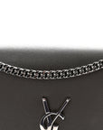 Grain De Poudre Medium Classic Monogram Kate Satchel Earth Grey