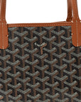 Goyardine Reversible Mini Anjou Black Gold