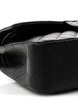Caviar Quilted Small Double Flap Black