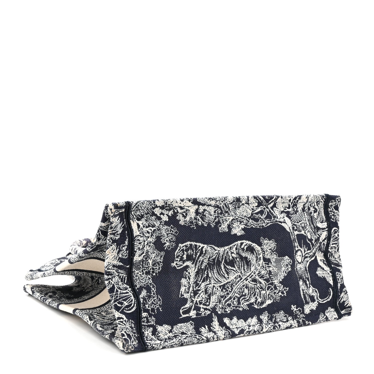 Canvas Embroidered Medium D1ORiviera Toile De Jouy Book Tote Blue