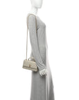 Lambskin Quilted Trendy CC Dual Handle Clutch With Chain Grey