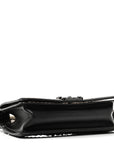 PVC Thread Woven Medium Boy Flap Black