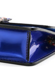 Metallic Patent Crystal D1ORaddict Flap Bag Blue