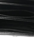 Calfskin Y Quilted Monogram Monochrome Toy Loulou Crossbody Bag Black