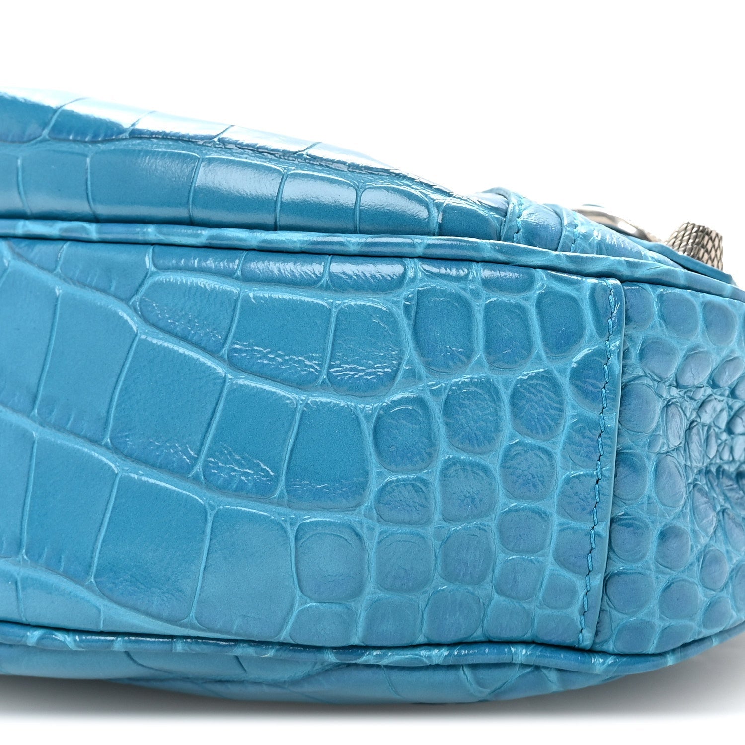 Agneau Arena Le Cagole Shoulder Bag XS Turquoise