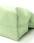 Nappa Calfskin Flamenco Knot Clutch Green