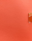 Lambskin Quilted Small Double Flap Light Orange