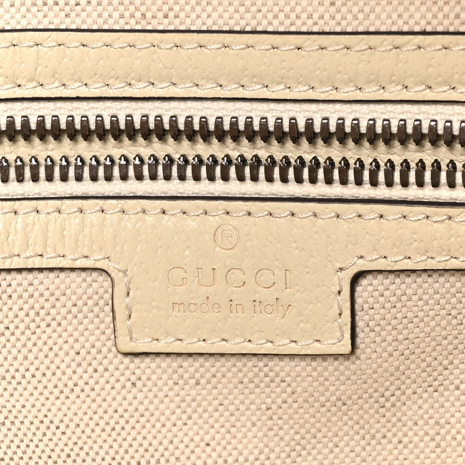 GG Supreme Monogram Textured Calfskin Web Small Ophidia Day Backpack Beige Ebony Mystic White