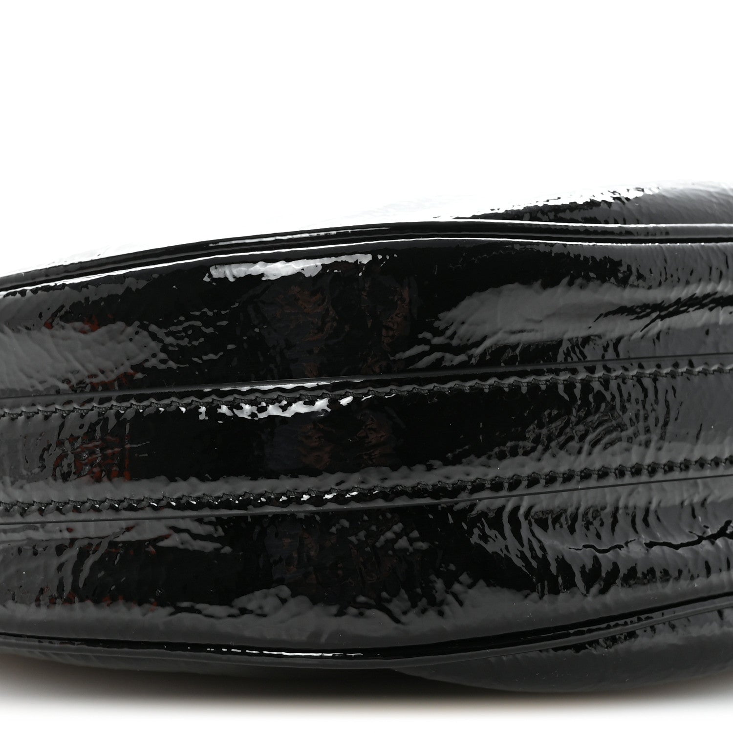 Patent Naplak Arque Shoulder Bag Black