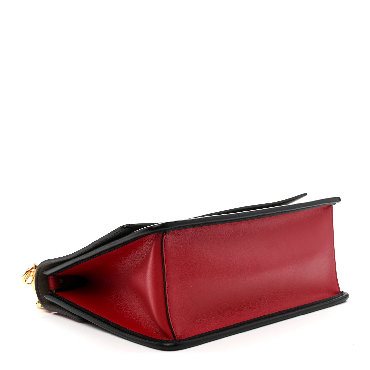 Vitello Century F is FNDI Bi-Color FF 1974 Embossed Kan I Shoulder Bag Fragola Maya Black