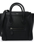 Drummed Calfskin Nano Luggage Black